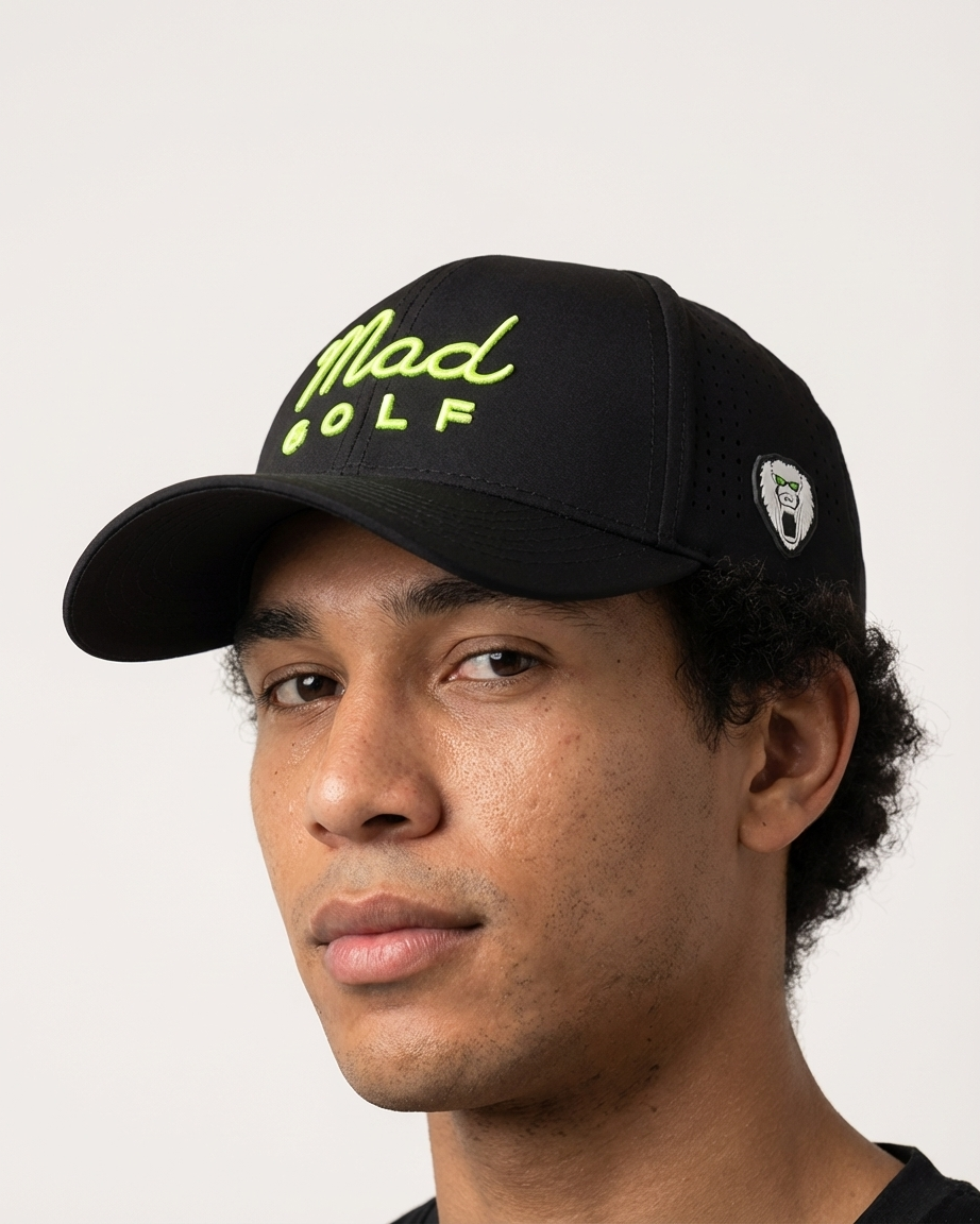 Gorra Black / Neon Yellow Mad Golf