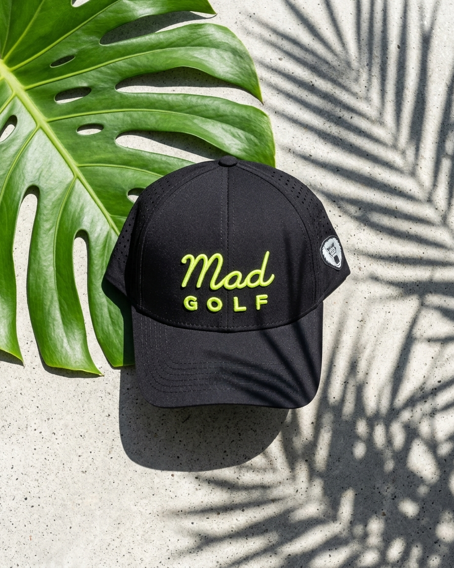 Gorra Black / Neon Yellow Mad Golf