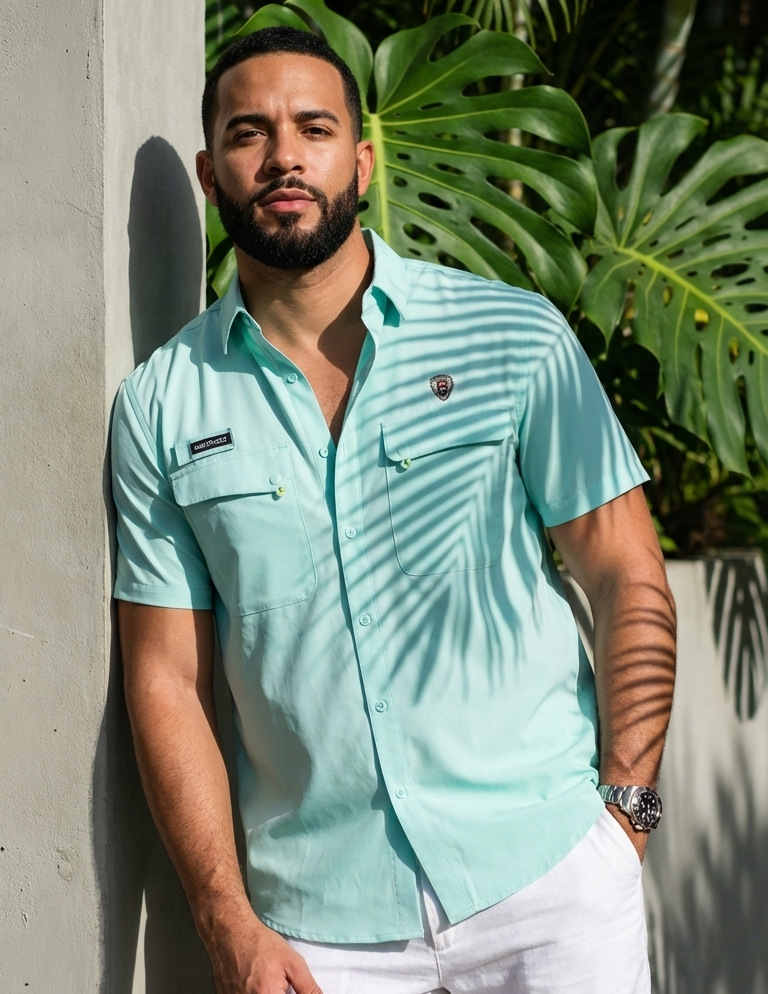 Camisa Mad color aqua